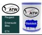 Preview: Peugeot, Emeraude Bleu, ETX: 500ml Lackdose, von ATW Autoteile West.